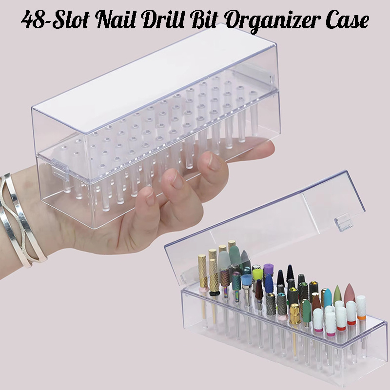 Acrylic Cutting Machine - 48 Delikli Şeffaf Tırnak Freze Uçları