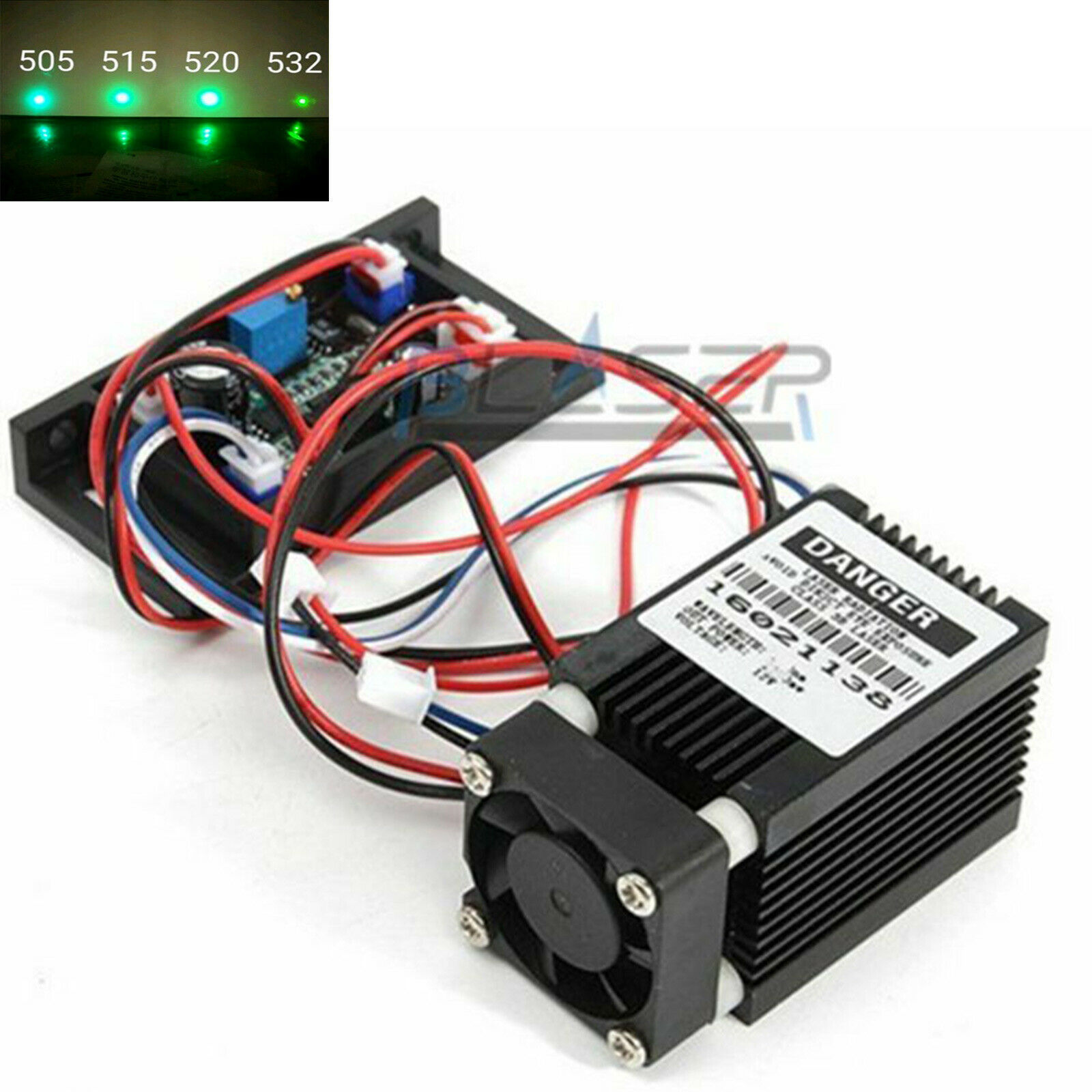 Diode Laser Module - Odaklanabilir 520nm 100mW Çim Yeşil Lazer