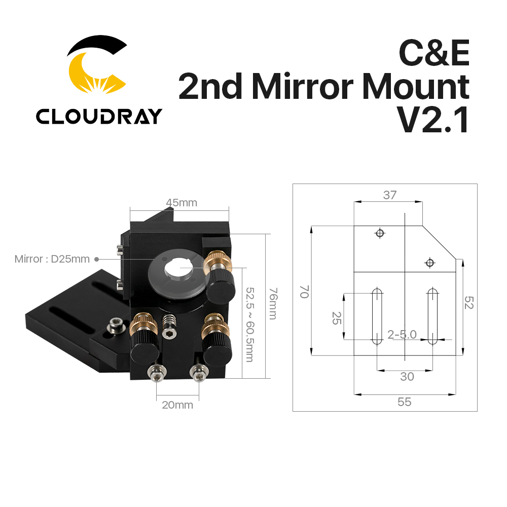 Cloudray CO2 Siyah İkinci Laze - Co2 Laser Mirror incelemesi ve fiyatı