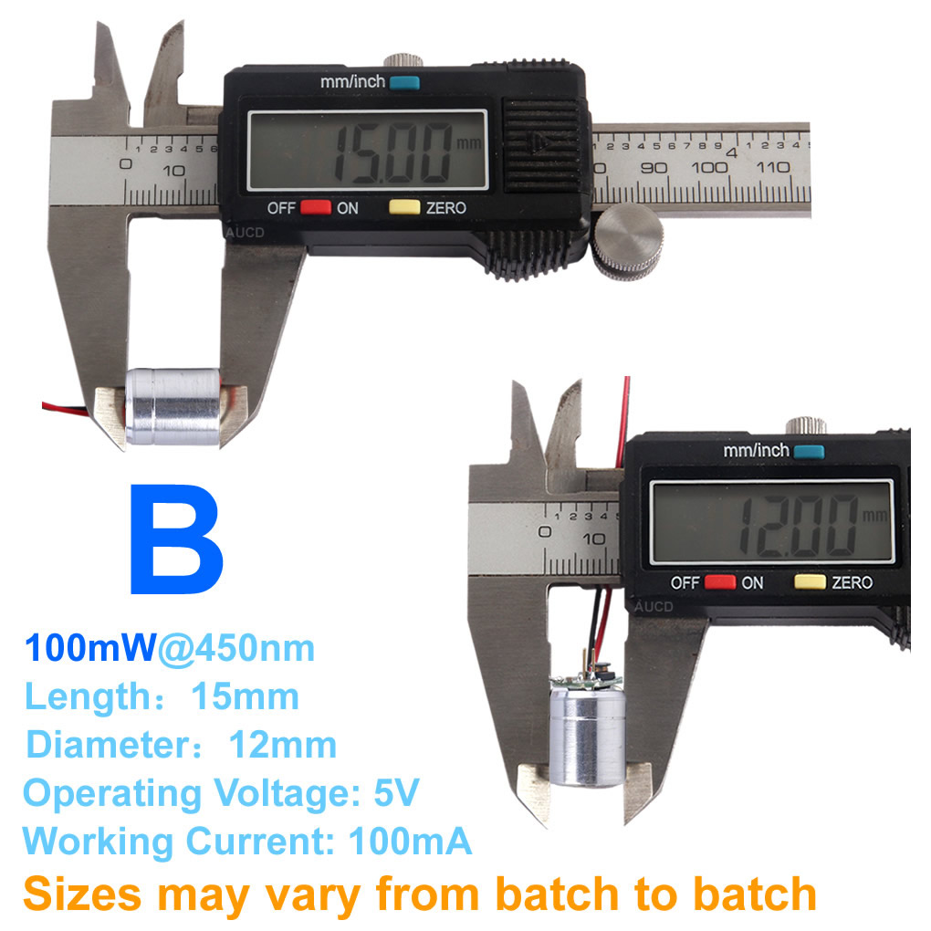 Φ12x15mm DC 5V Kırmızı-100mW Y - Diode Laser Module incelemesi ve fiyatı