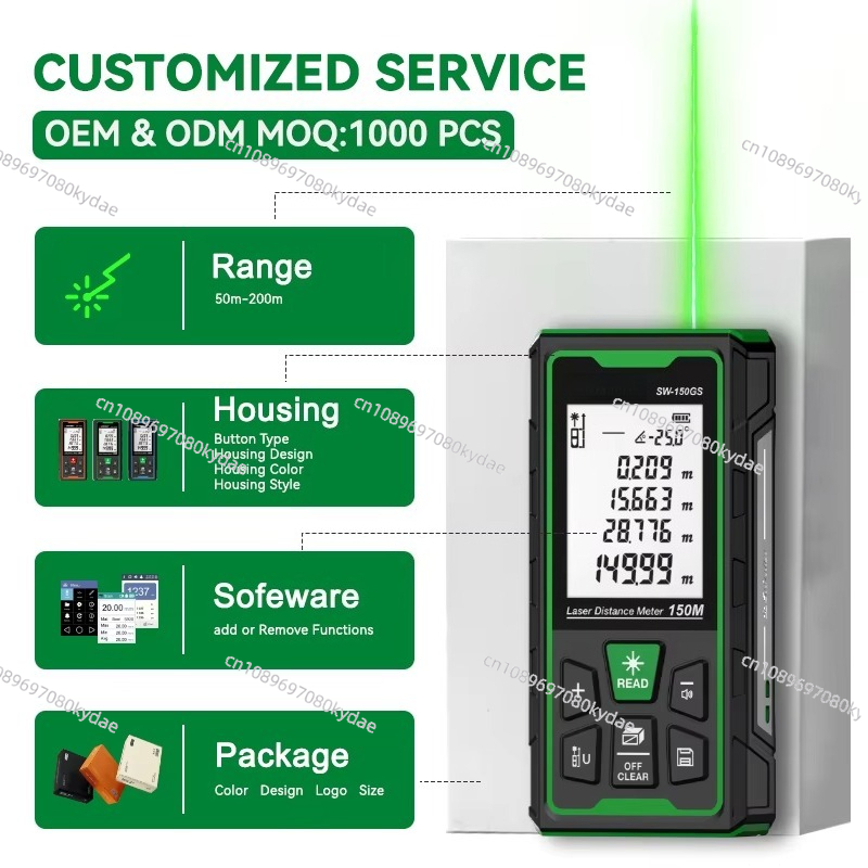 Yeşil Lazer Mesafe Ölçer 150m  - Industrial Laser Rangefinder incelemesi ve fiyatı