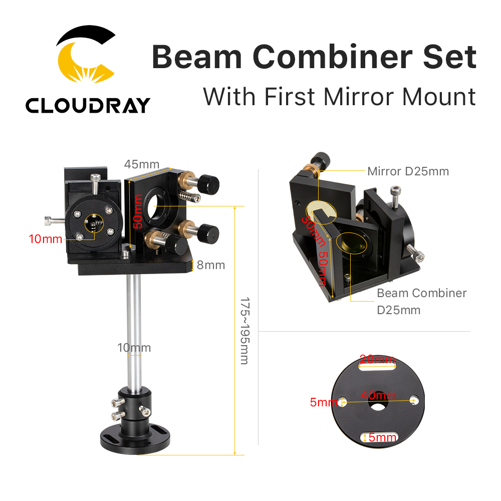 Cloudray ışın birleştirici set - Co2 Laser Mirror incelemesi ve fiyatı