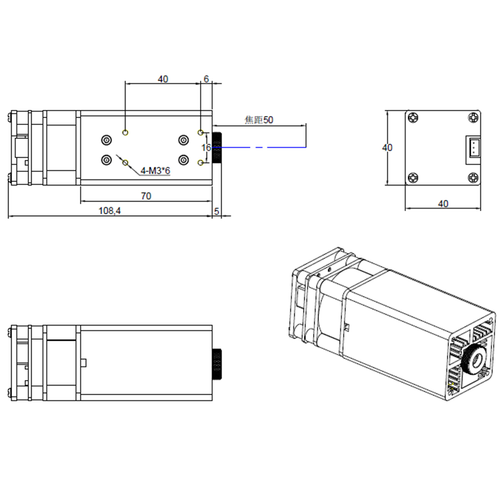 Twotrees 80W lazer kafası grav - Metal Laser Cutter Head incelemesi ve fiyatı