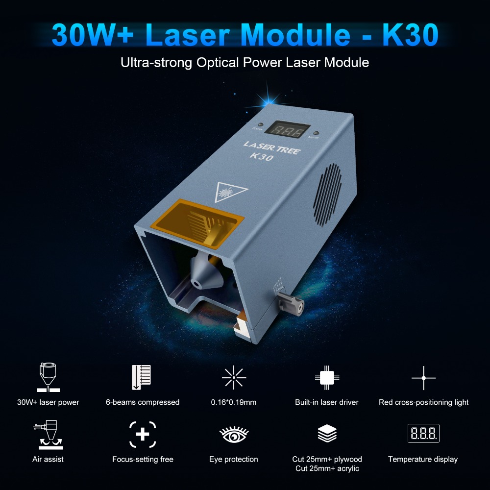 Hava Destekli 20W 455nm Mavi D - Diode Laser Module incelemesi ve fiyatı