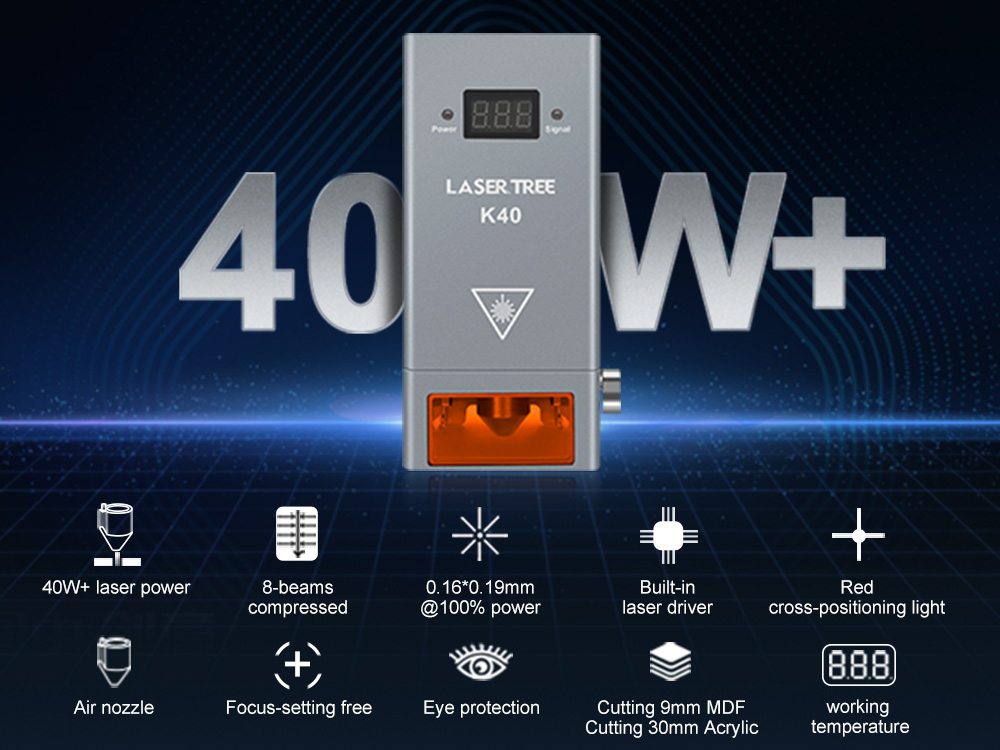 Hava Destekli 20W 455nm Mavi D - Diode Laser Module incelemesi ve fiyatı