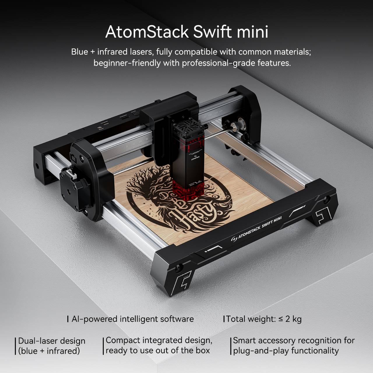 ATOMSTACK Swift Mini Lazer Gra - Industrial Laser Printing incelemesi ve fiyatı