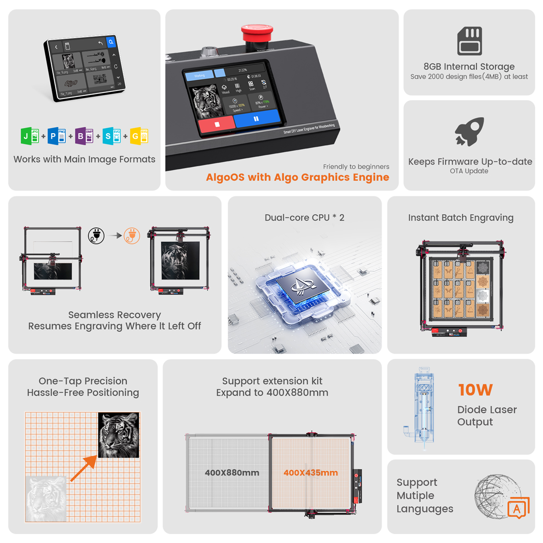 AlgoLaser DIY KIT MK2 10W Laze - Industrial Laser Engraver incelemesi ve fiyatı