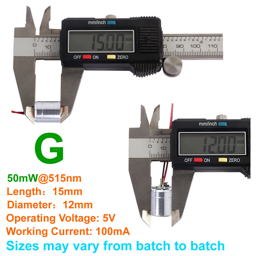 Çap 12x15mm DC5V Yeşil 60mW Kı - Diode Laser Module incelemesi ve fiyatı
